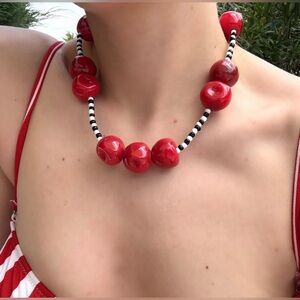 🔥🔥Zara colorful with cherry shaped resin pieces necklace